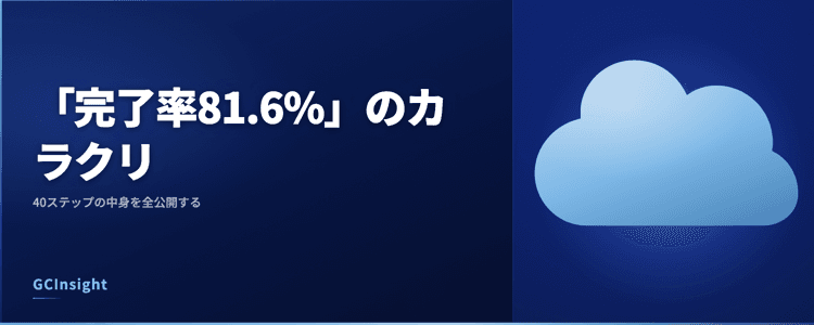 「完了率81.6%」のカラクリ｜40ステップの中身を全公開する