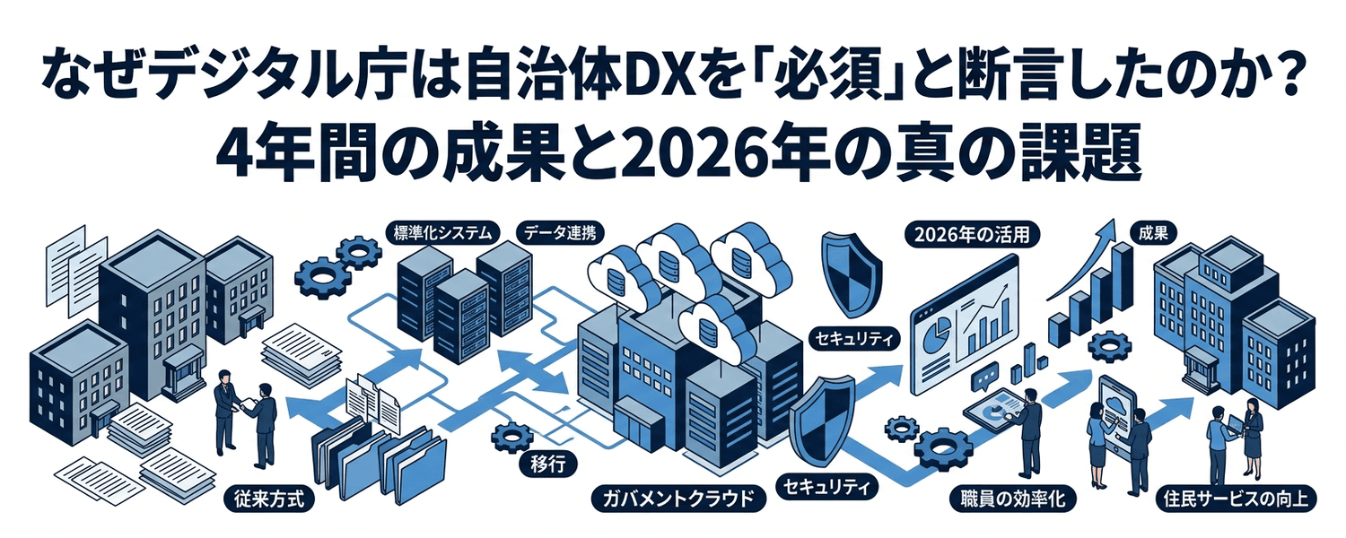 なぜデジタル庁は自治体DXを「必須」と断言したのか？4年間の成果と2026年の真の課題