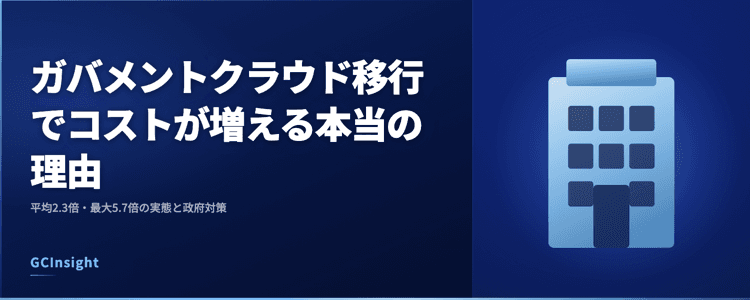 ガバメントクラウド移行でコストが増える本当の理由|平均2.3倍・最大5.7倍の実態と政府対策