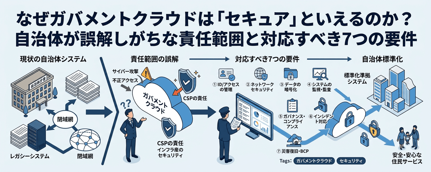 なぜガバメントクラウドは「セキュア」といえるのか?自治体が誤解しがちな責任範囲と対応すべき7つの要件